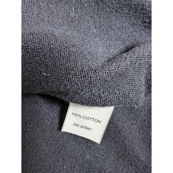 J. Jill Cardigan Womens 100% Cotton One Button Sweater Sz L Black Thread Detail - Picture 8 of 11